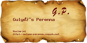 Gulyás Perenna névjegykártya